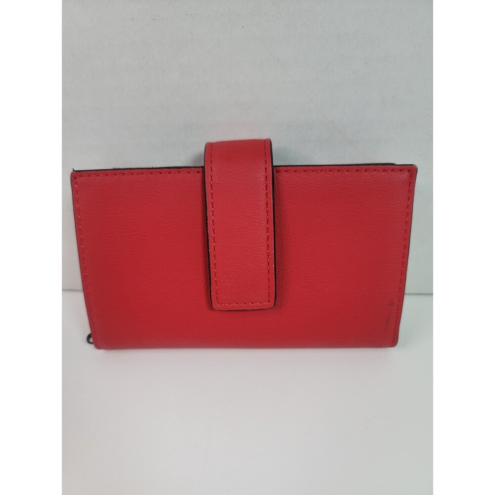 Simply Vera Vera Wang Women’s Red Black Bifold Wallet Snap ID Card Holder